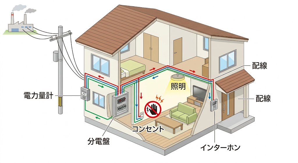 ご家庭の電気の配線