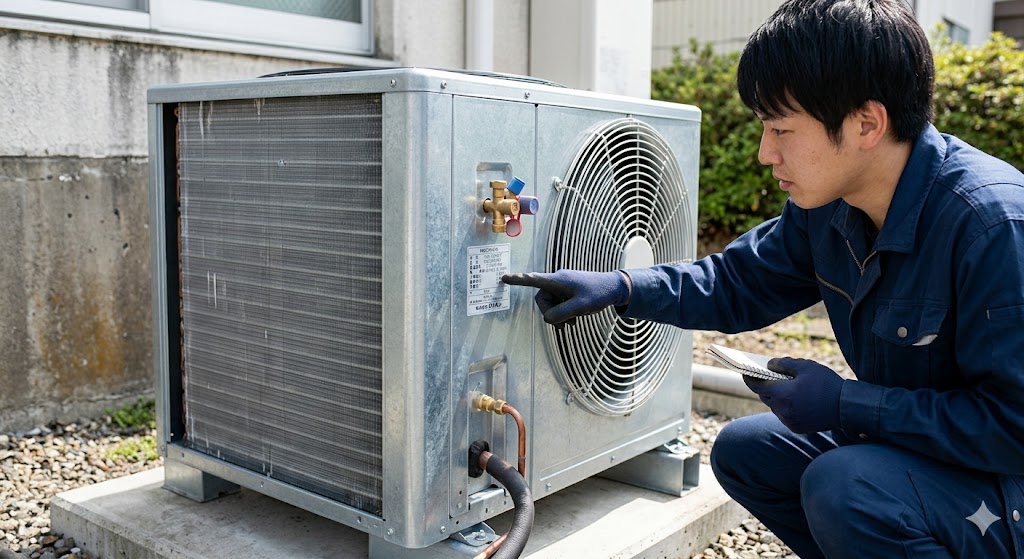 使用されている冷媒ガスの種類を確認する