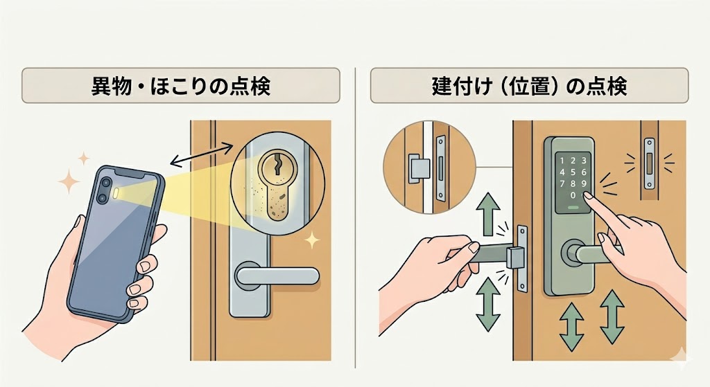 カギの状態をチェック