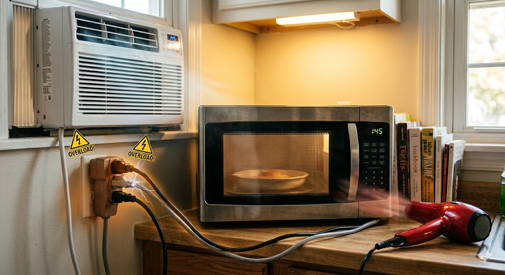 エアコン、電子レンジ、ドライヤーなど消費電力の大きい家電