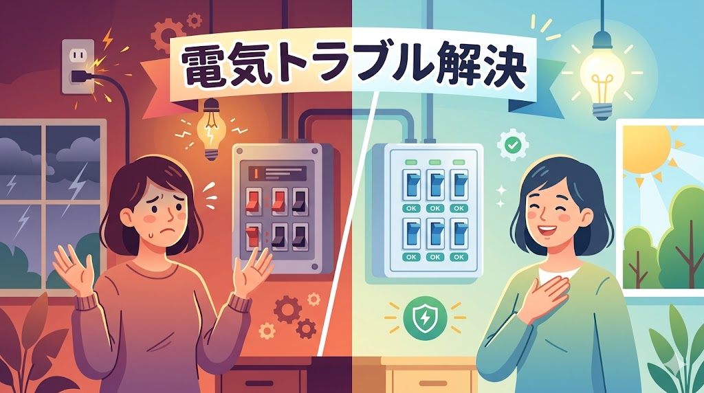急な電気のトラブル解決！
