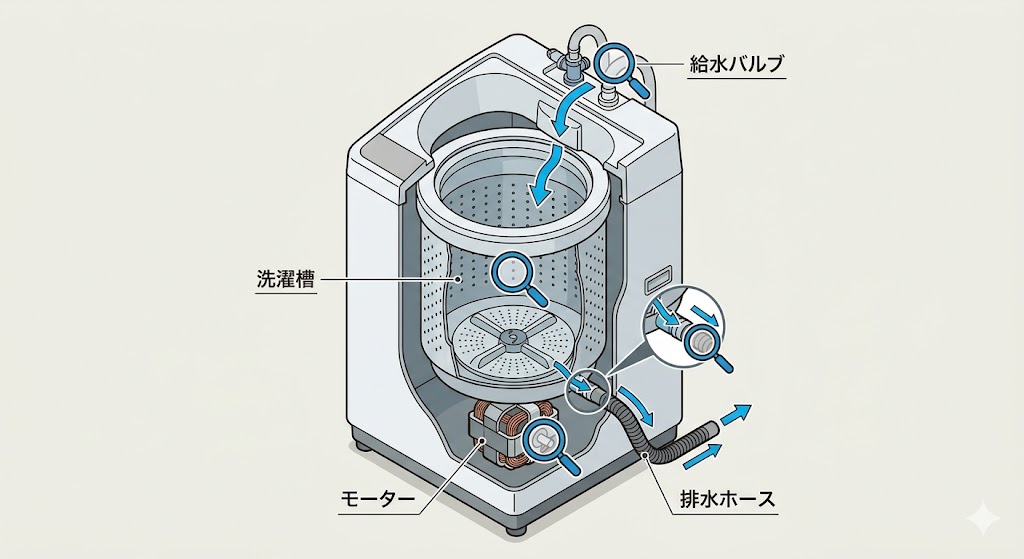 洗濯機の構造概要
