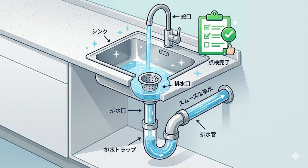 排水口の状況確認