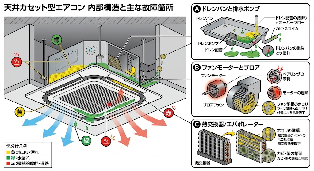 業務用エアコンのよくあるトラブル