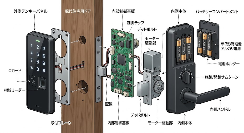 電子錠(スマートロック)の仕組み概要