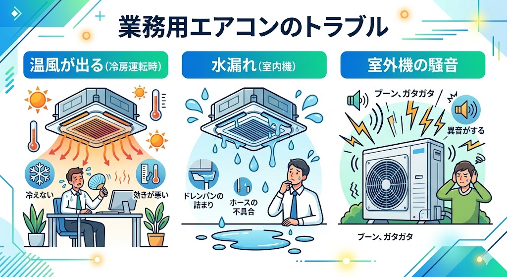 業務用エアコンのトラブル