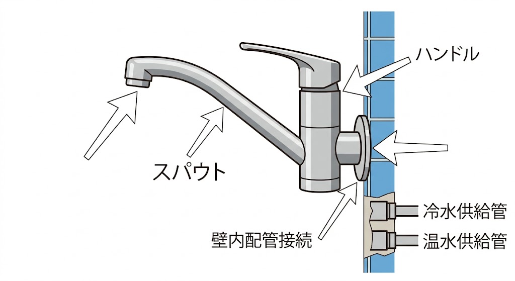 蛇口の水漏れ
