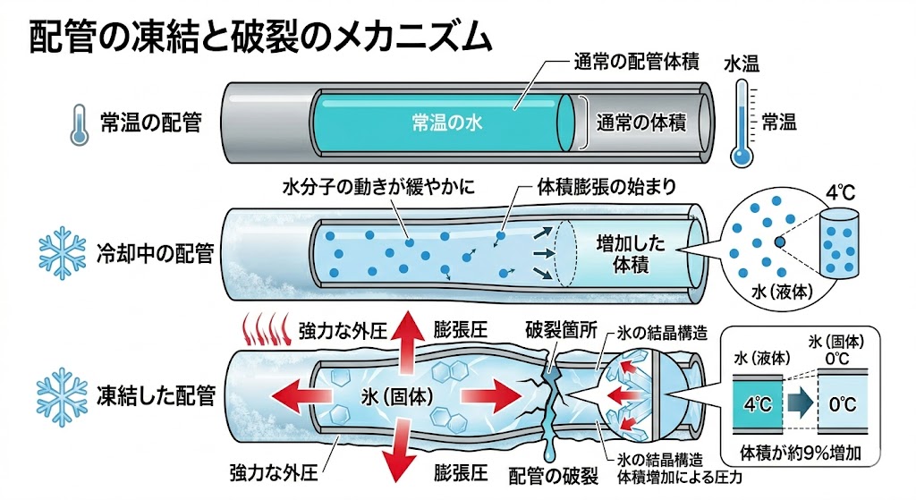 配管の凍結と破裂