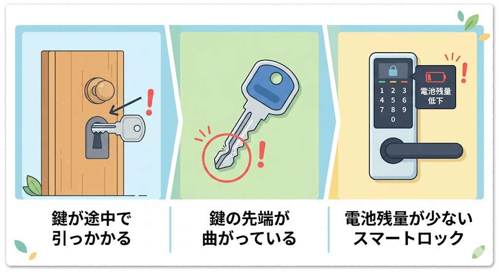よくある鍵のトラブル
