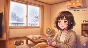 エアコン暖房で快適空間