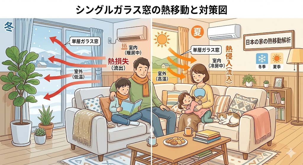 窓は熱の出入り口