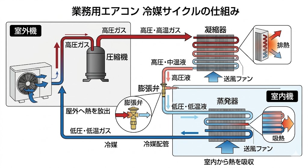 冷媒のサイクル