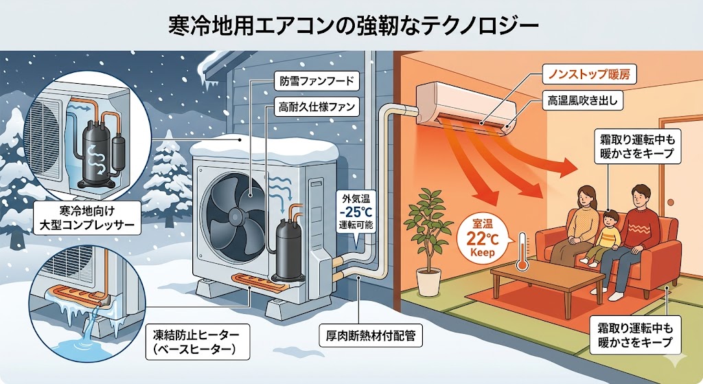 寒冷地仕様エアコンの仕組み