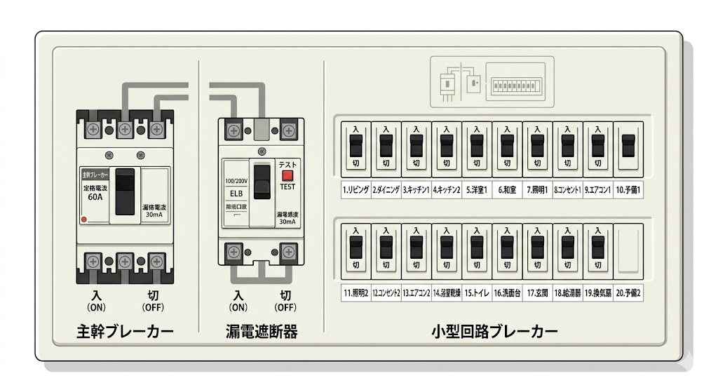 ブレーカーの種別