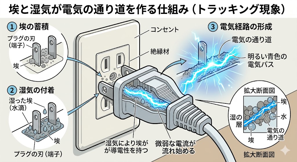 トラッキング現象のイメージ