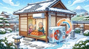 【京都府宇治市】エアコン暖房の温風が急に止まる現象とは？「霜取り運転」のメカニズムと賢い冬の乗り切り方