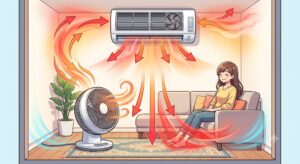 エアコン暖房だけだと足元が寒い！サーキュレーターで暖かい空気を下げる方法