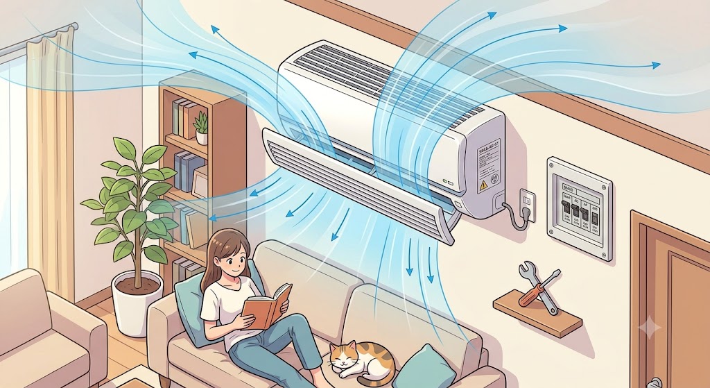 【佐賀県佐賀市】エアコンの直風による体調不良を防ぐ！後付け風よけカバー（ルーバー）の正しい選び方と空調の仕組み