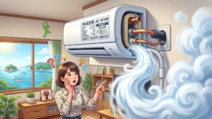 【三重県】エアコン室内機の配管から白い煙が！冷気か故障か見分ける方法と適切な対処法
