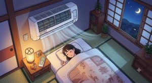 【奈良県安堵町】夏の夜もぐっすり！睡眠時の最適なエアコン設定と快眠タイマー術