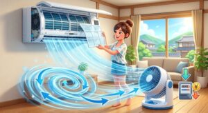 【京都府城陽市】夏のエアコン電気代を賢くカット！フィルター清掃とサーキュレーターの効果的な活用法