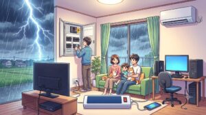 【埼玉県吉川市】夏のゲリラ豪雨から高価な家電を守る！雷サージ対策と分電盤の確認ガイド