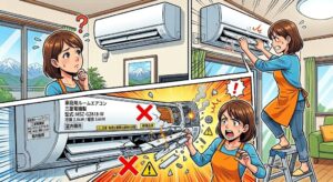 【長野県安曇野市】エアコンの風向ルーバー（羽）が開かない！手で無理やり動かす危険性と正しい対処法