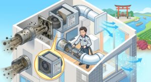 【千葉県香取市】マンションの24時間換気システム清掃ガイド｜フィルターの黒カビとダクトの汚れ対策