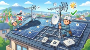 【神奈川県平塚市】太陽光パネルがある屋根にテレビアンテナは設置できる？避けたい場所と賢い選び方