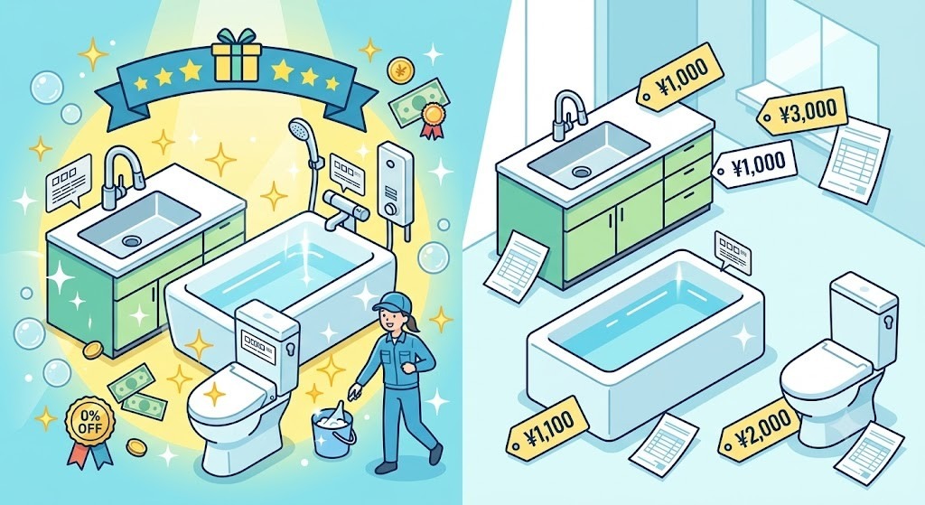 【所沢市】水回りハウスクリーニングは「セット」がお得？単品施工との費用対効果を徹底検証